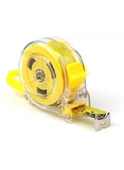 ISC ISC Multifunction Yellow Case 3 Meter Mini Pocket Tape Ruler Measure Accuracy Steel Measuring Tape Transparent Yellow ABS Case 3 m  - Image 1