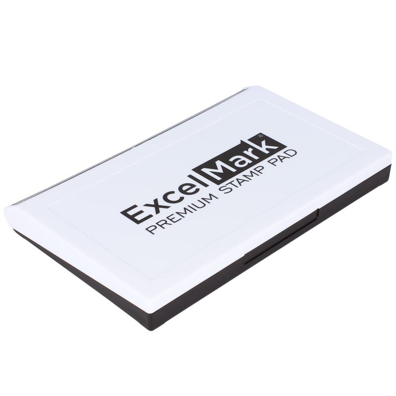 ExcelMark Rubber Stamp Ink Pad Extra Large 414 by 714 Black