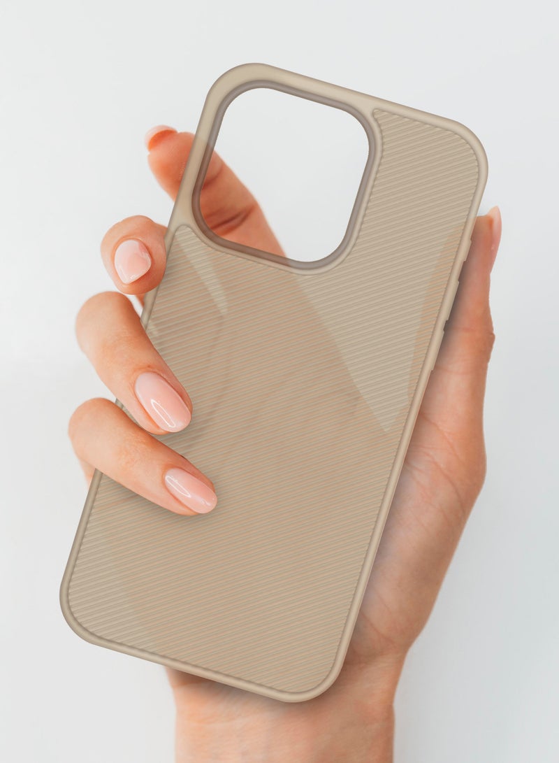 CATANES ( for iPhone 16 Pro Max ) Case Air Skin Line Design Back Cover Sturdy Durable Ultra-Thin Case Drop Protection Cover Clear - Desert Titanium - Image 2