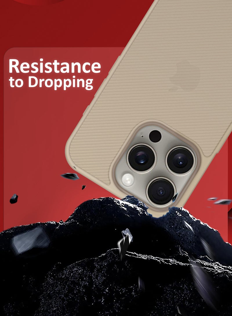 CATANES ( for iPhone 16 Pro Max ) Case Air Skin Line Design Back Cover Sturdy Durable Ultra-Thin Case Drop Protection Cover Clear - Desert Titanium - Image 3