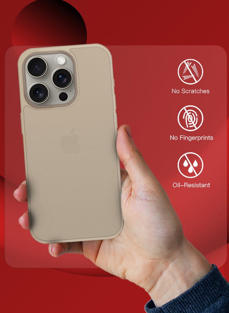 CATANES ( for iPhone 16 Pro Max ) Case Air Skin Line Design Back Cover Sturdy Durable Ultra-Thin Case Drop Protection Cover Clear - Desert Titanium - Image 4