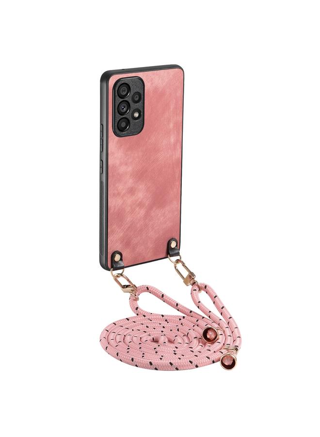 S-TOP Case For Samsung Galaxy A53 Vintage Leather PC Back Cover Phone Case with Crossbody Strap - Image 1