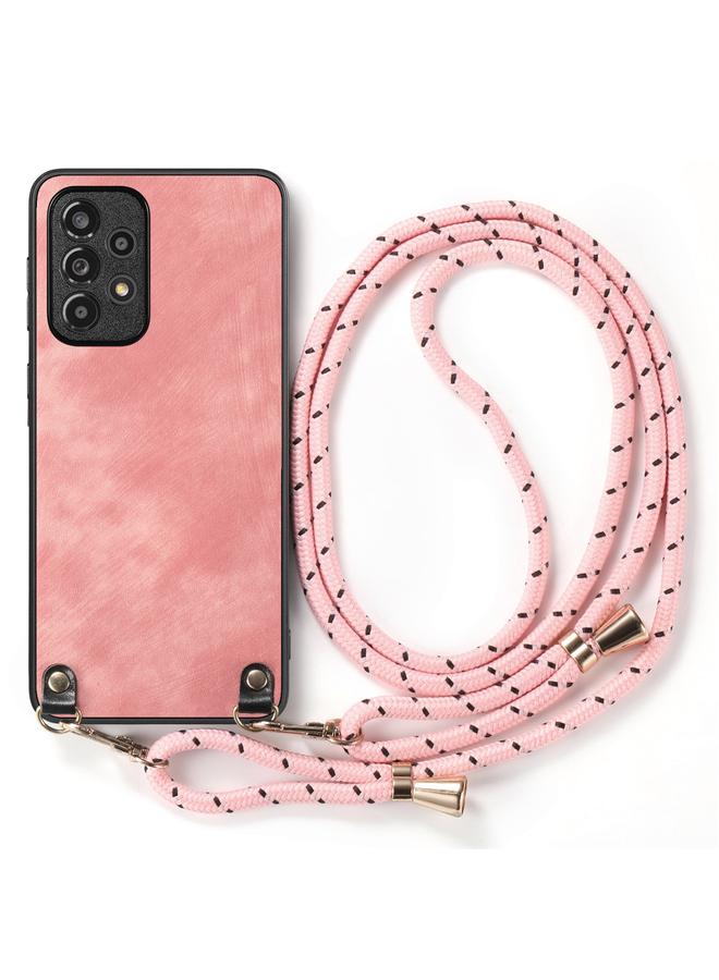 S-TOP Case For Samsung Galaxy A53 Vintage Leather PC Back Cover Phone Case with Crossbody Strap - Image 2