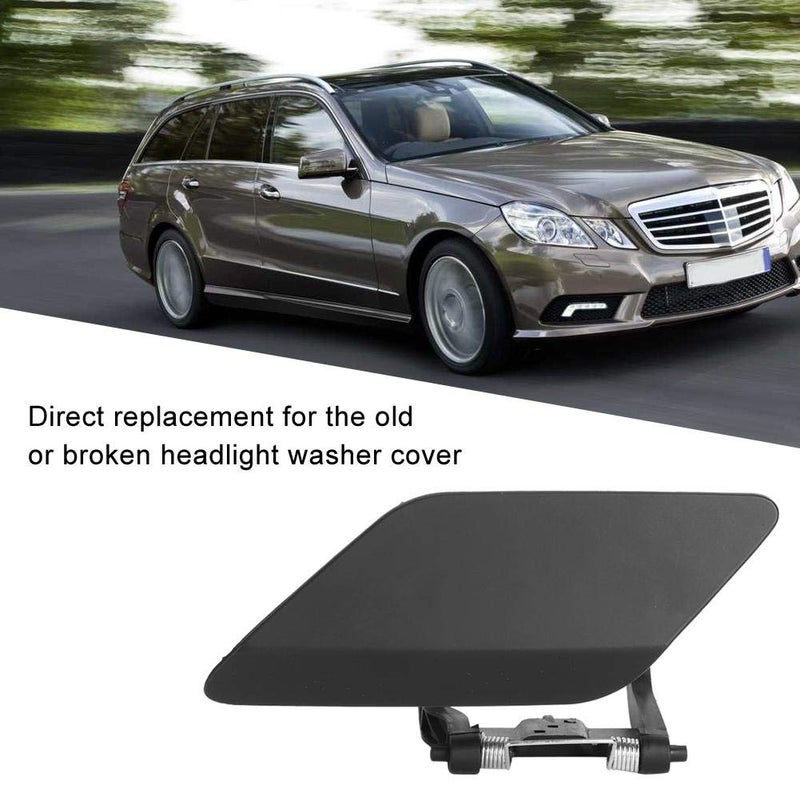 Aramox غطاء غسالة المصابيح الأمامية، غطاء فوهة غسالة المصابيح الأمامية لسيارة بامبر 2128600108 2128600208 مناسب لسيارة E-Class W212 E200 E260 E250 E300 08-13 (يسار) - Image 3