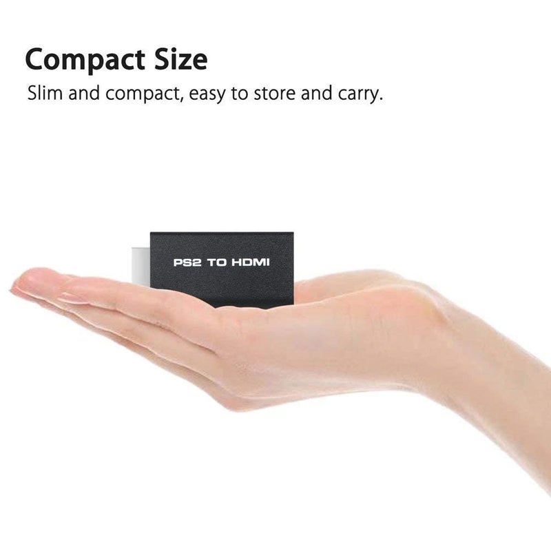 MESHIV محول PS2 إلى HDMI مع مخرج صوت 3.5 مم لشاشة HDTV - يدعم جميع أوضاع عرض PS2 (أسود) - Image 5