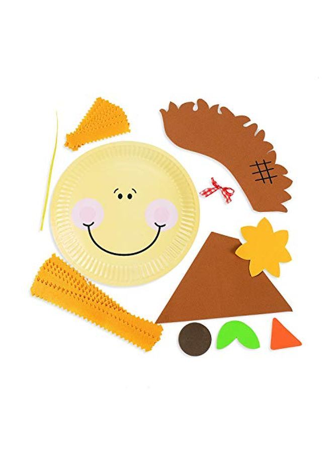 Fun Express Paper Plate Scarecrow Craft Kit Makes 12 Fall Crafts For Kids And Fun Home Activities - Image 2