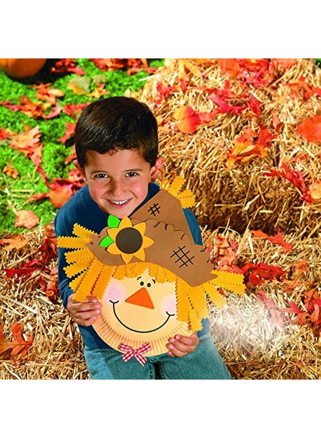 Fun Express Paper Plate Scarecrow Craft Kit Makes 12 Fall Crafts For Kids And Fun Home Activities - Image 3