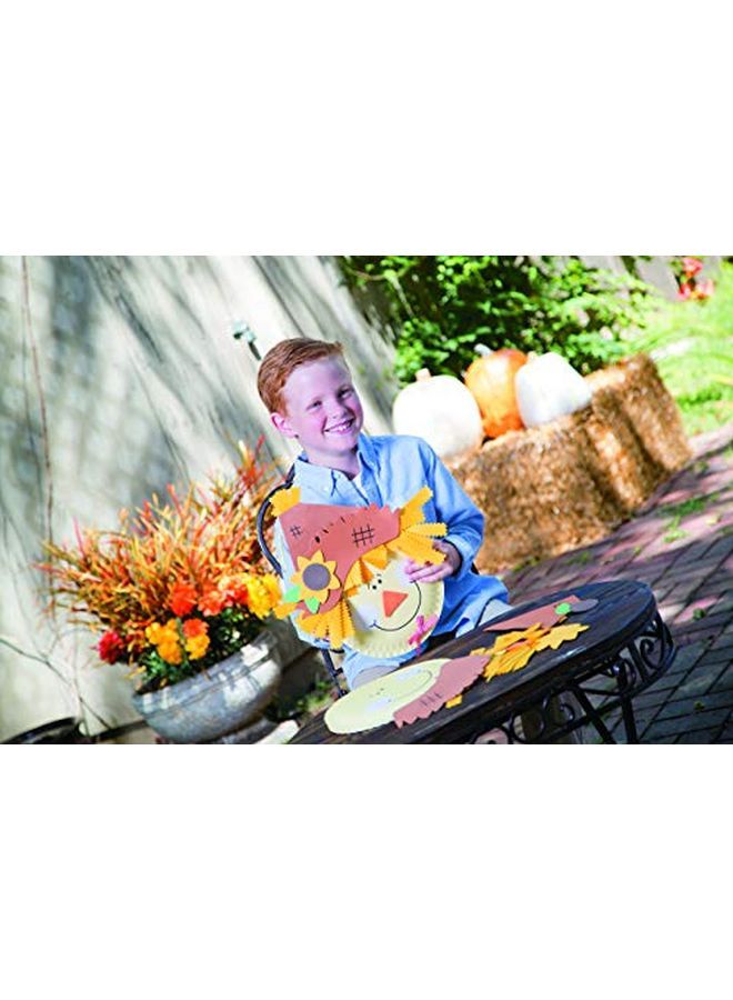 Fun Express Paper Plate Scarecrow Craft Kit Makes 12 Fall Crafts For Kids And Fun Home Activities - Image 4