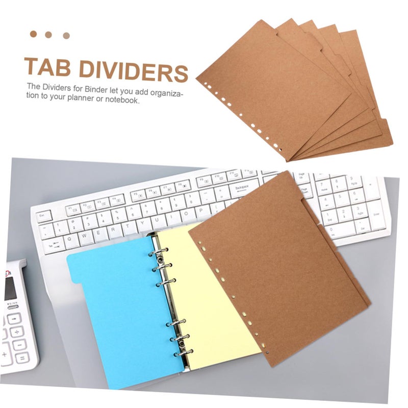 Durable 6 Color Binder Dividers with Index Tabs for Notebooks Planners School Office Use - Image 3