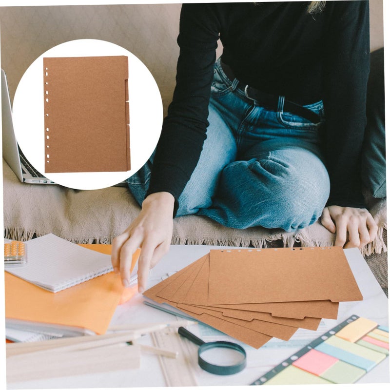 Durable 6 Color Binder Dividers with Index Tabs for Notebooks Planners School Office Use - Image 5