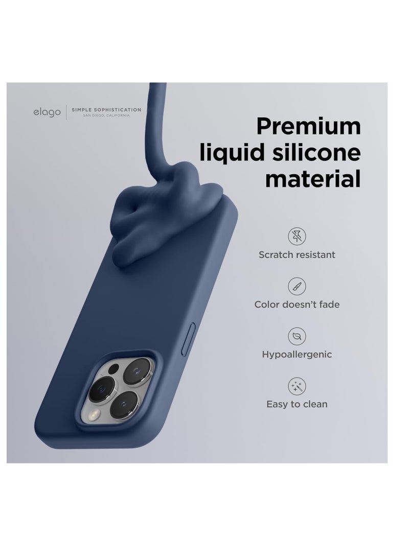 Compatible with iPhone 14 Pro Max Case for Women, [Drop Protection] [Anti-Fingerprint] [Anti-Scratch] Shockproof Soft-Touch Silicone Phone Case for iPhone 14 Pro Max 6.7", Navy Blue