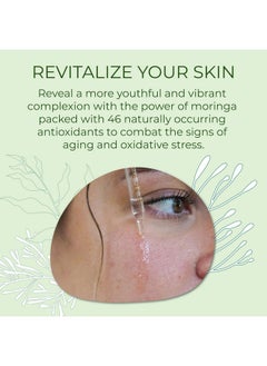 Sea-El Moringa Seed Facial Oil Drops Super Moisturizing Antioxidantrich Glow With Sea Kelp & Vitamin E Daily Face Primer & Replenishing Vegan Skincare For Women & Men 1 Fl Oz  - Image 3