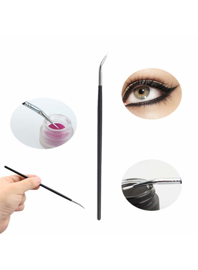 Slanted Ultra Thin Winged Eyeliner Brush Silicone Eye Liner Stencils Makeup Aid,Angled Eyeliner Brush Slanted-Small Thin Winged Liner Eyeshadow Eyebrow Tool (pink-3)