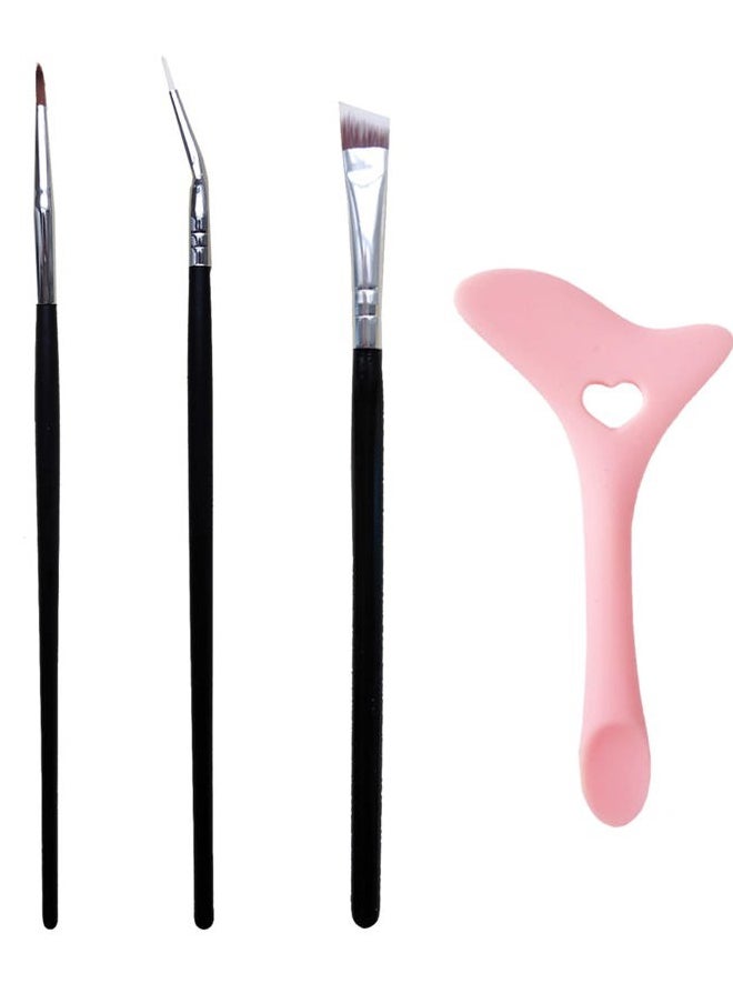 DogieLyn Slanted Ultra Thin Winged Eyeliner Brush Silicone Eye Liner Stencils Makeup Aid,Angled Eyeliner Brush Slanted-Small Thin Winged Liner Eyeshadow Eyebrow Tool (pink-3)  - Image 1