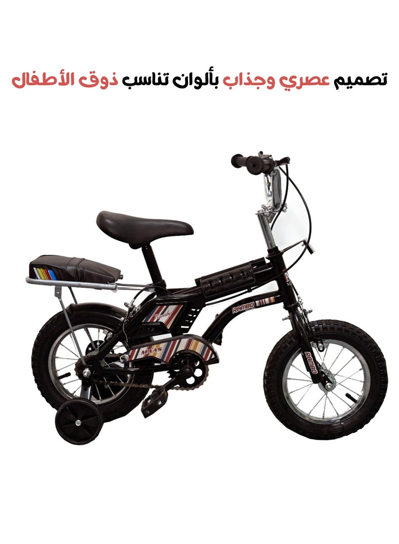 ماس دراجة رامبو مقاس 12 بوصة محسنة للأطفال مع عجلات جانبية - Image 3