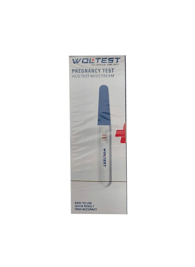 WOLAID Woltest HCG Test Midstream Quick Result High Accuracy Single Pregnancy Test 
