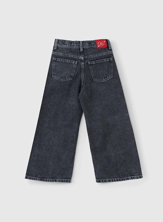 CN Jeans wear Kids Girls Summery Pants Grey Jeans - Image 3