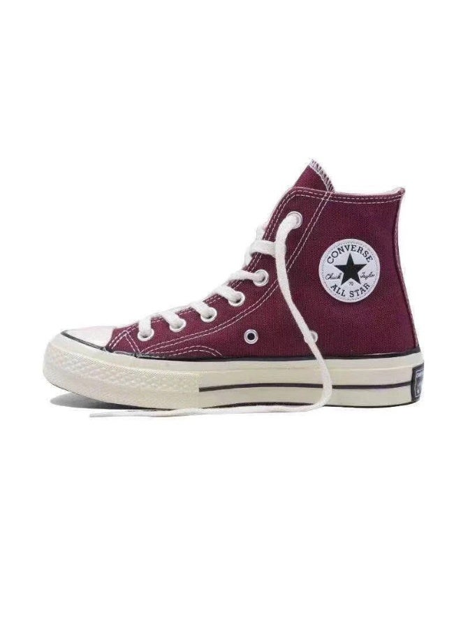 Converse Chuck Taylor All-Star High Top Sneakers - Burgundy Canvas Retro Casual Shoes for Men Women 35SIZE