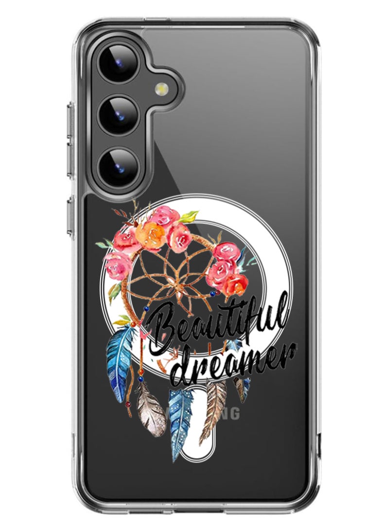 Theodor Magnetic Case for Samsung Galaxy S24 Plus 6.7-inch Compatible with MagSafe Wireless Charging, Shockproof Phone Bumper Cover Beautiful Dreamer copy - Image 1