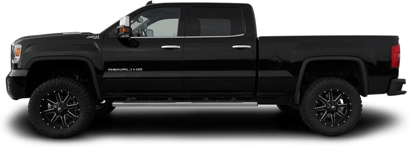 SlickMod Chrome Delete Blackout Vinyl Overlay for 2014-2019 GMC Sierra 1500 2500 3500 Door Trim - Satin Black - Image 3