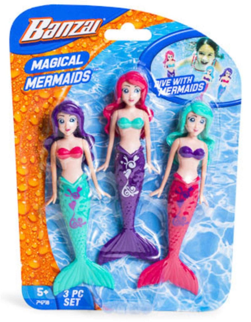 Banzai Fun Stuff Banzai Spring and Summer 3 Piece Magical Mermaid Dolls, in Assorted Colors - Image 1