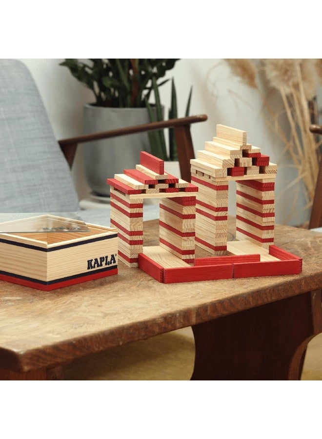 KAPLA 40 Squares Red - Wooden Construction Set - 40 Red Colored Building Planks - for Ages 3+ - Image 3
