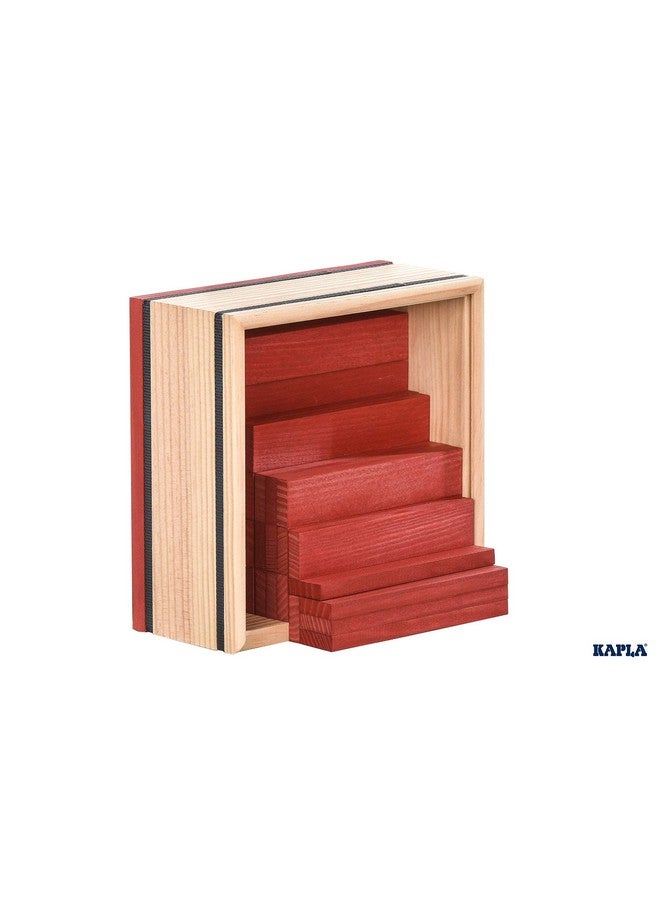 KAPLA 40 Squares Red - Wooden Construction Set - 40 Red Colored Building Planks - for Ages 3+ - Image 4