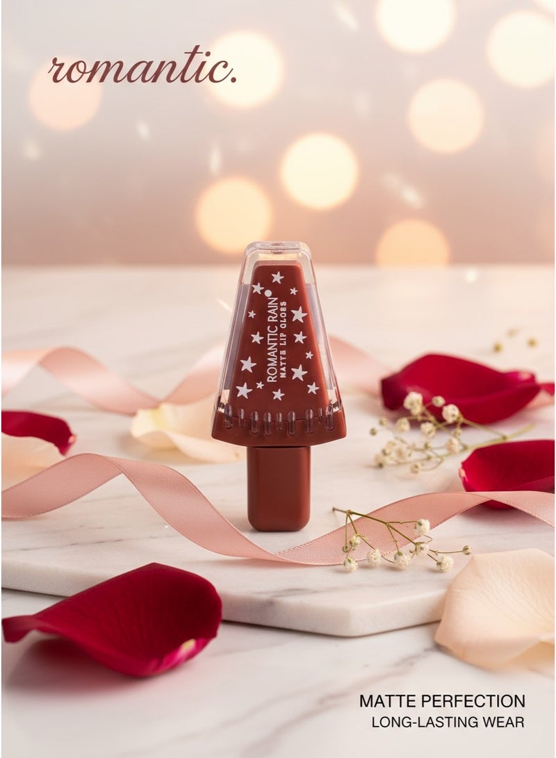 Romantic Waterproof Matte Lip Gloss | Deep Brown/burgundy Velvet Finish - Image 1