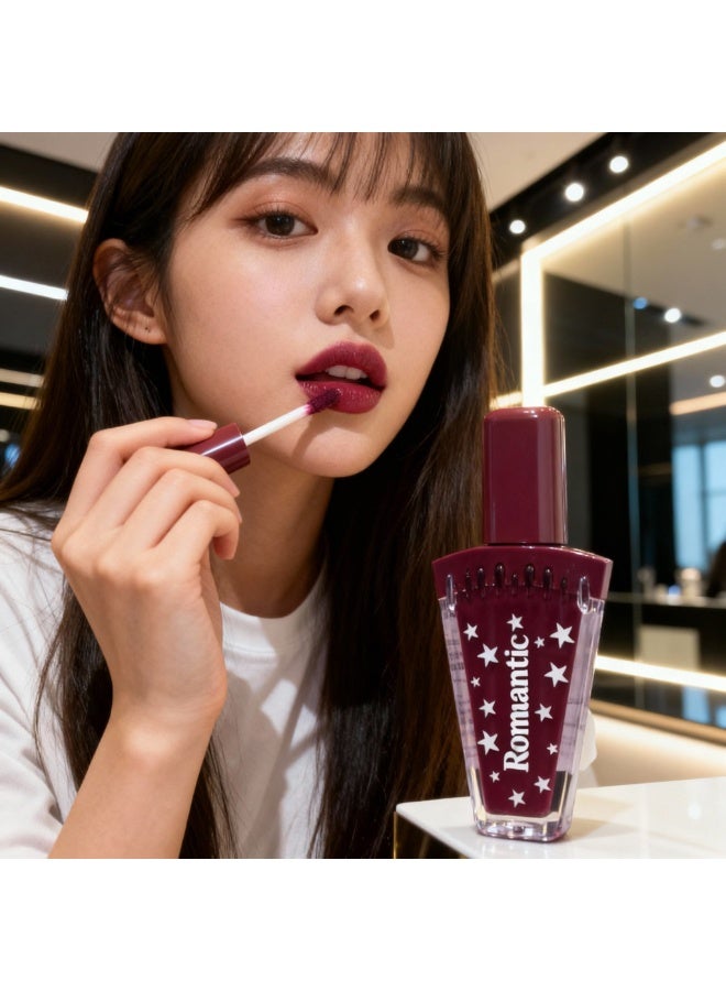 Romantic Waterproof Matte Lip Gloss | Deep Brown/burgundy Velvet Finish - Image 3