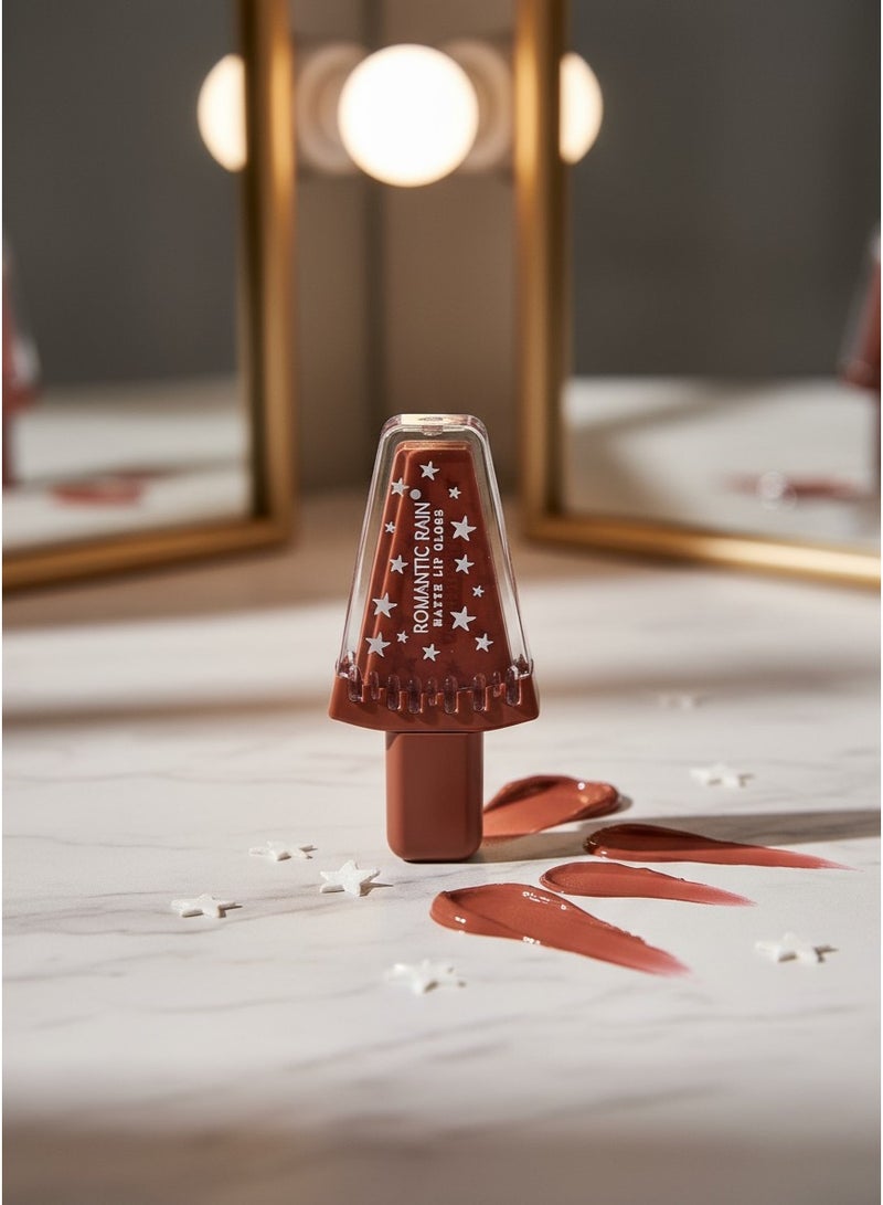Romantic Waterproof Matte Lip Gloss | Deep Brown/burgundy Velvet Finish - Image 4