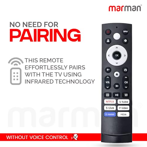 marman® Compatible with Hisense Smart Google Tv Remote Control Suitable for Ultra HD 4K LED TV Original Model ERF3T920H Non Voice Command - Match Remote Key by Key with Existing Remote Control - Image 2