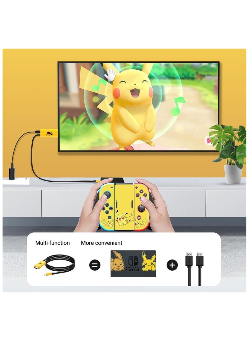 Type C to HDMI Cable 4K@30Hz USB-C to HDMI TV Conversion Cable for Switch/Switch OLED/Steam Deck Type C to HDMI TV Adapter with 100W PD Charging Port Compatibility with Phone/Laptop/Tablet - Image 4