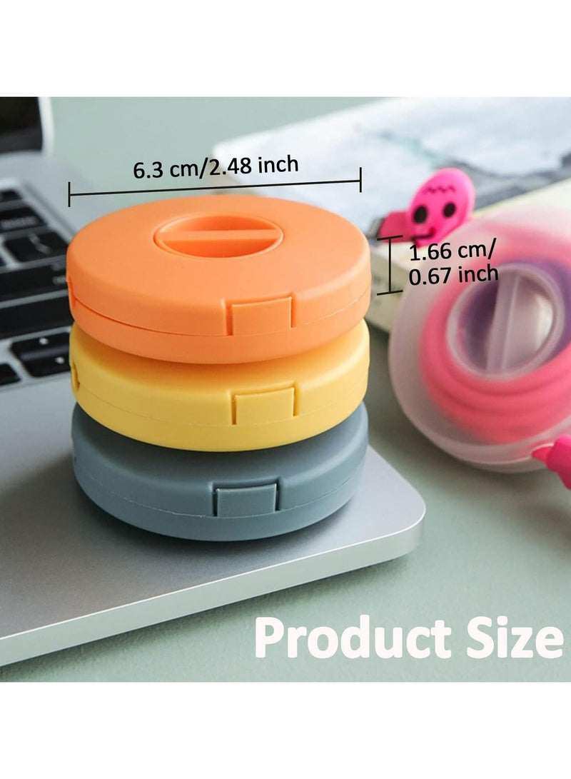 Oasisgalore 8PCS Portable Retractable Cable Winders, Round Organiser for Cables and Accessories (4 Colors)  - Image 2