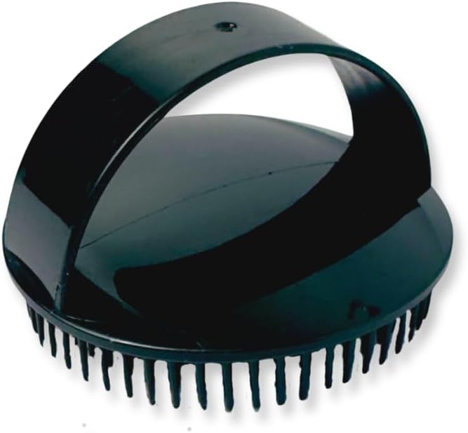 Glitters Original Black Circle Hand Comb with Plastic Bristles - Image 1