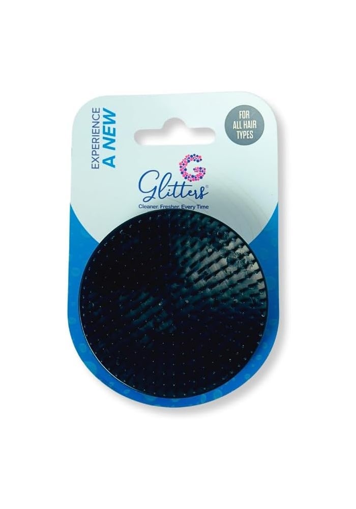 Glitters Original Black Circle Hand Comb with Plastic Bristles - Image 3