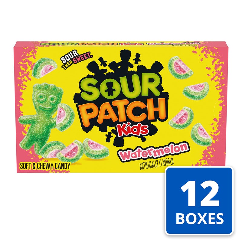 SOUR PATCH KIDS Watermelon Soft & Chewy Candy, Bulk Candy, 12 - 3.5 oz Boxes - Image 2