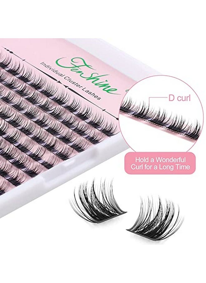 fenshine Fenshine Cluster Lashes Extensions, 120Pcs Individual Lashes Wide Stem D Curl Mix 9-15mm Length DIY Eyelash Extension Individual Soft False Lashes for Personal Use at Home  - Image 3