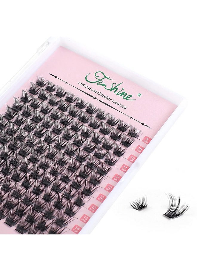 fenshine Fenshine Cluster Lashes Extensions, 120Pcs Individual Lashes Wide Stem D Curl Mix 9-15mm Length DIY Eyelash Extension Individual Soft False Lashes for Personal Use at Home  - Image 1