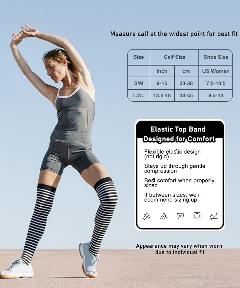 Aoliks Compression Socks for Women & Men,Thigh High Support Socks for Nurses Fyling Pregnancy - Image 5