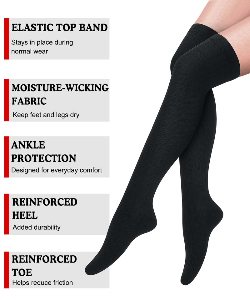 Aoliks Compression Socks for Women & Men,Thigh High Support Socks for Nurses Fyling Pregnancy - Image 4