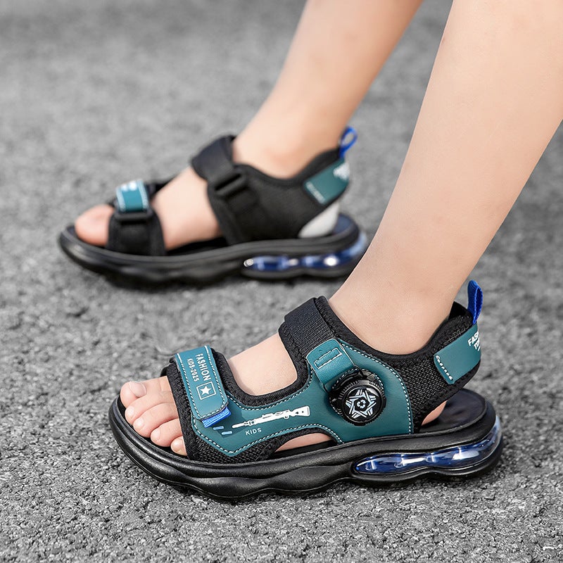 Children'S Shoes Children'S Beach Sandals Boys Summer Velcro Sandals And Slippers Large Children'S Casual Sneaker - Image 3