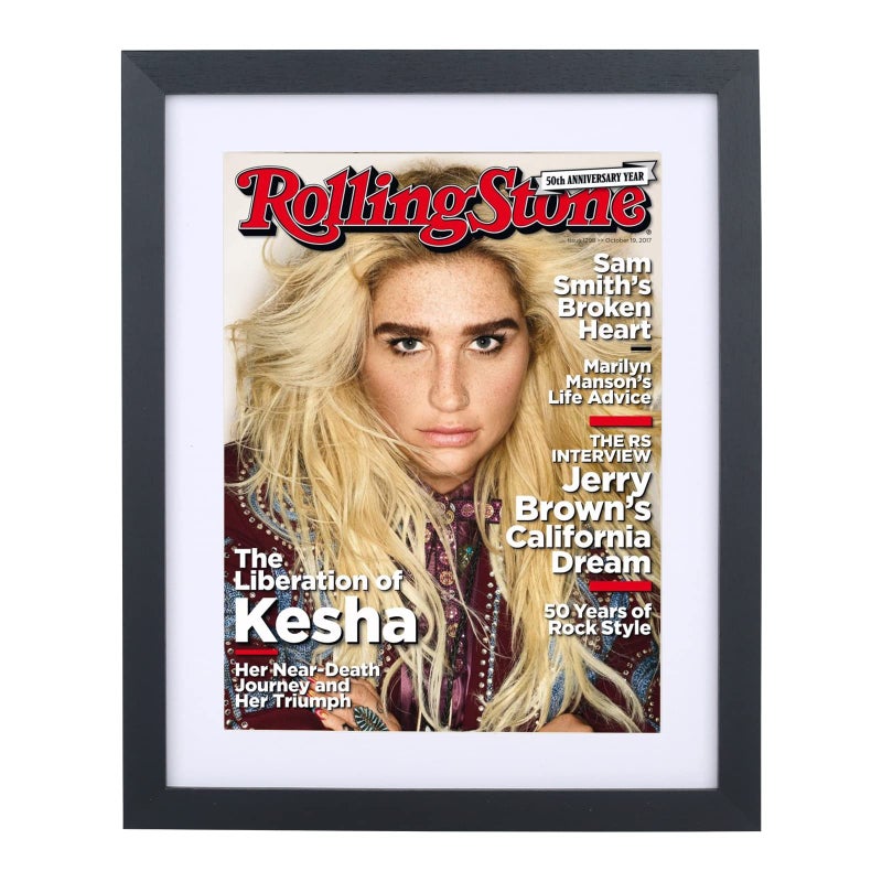 Mxtallup 85x1125 Magazine Frame for the WallDisplays Magazines Measuring 8 14 by 11inches with White Mat Measure Your MagazineZ851125W