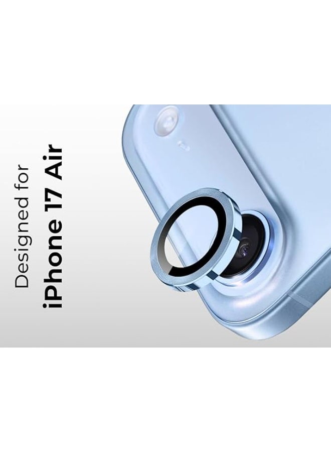 واقيات عدسة الكاميرا الزرقاء لهاتف iPhone 17 Air، واقيات منفصلة عالية الدقة، مقاومة للخدوش، مصنوعة من زجاج مقوى رفيع لحماية شاشة الكاميرا وإكسسواراتها. - Image 2