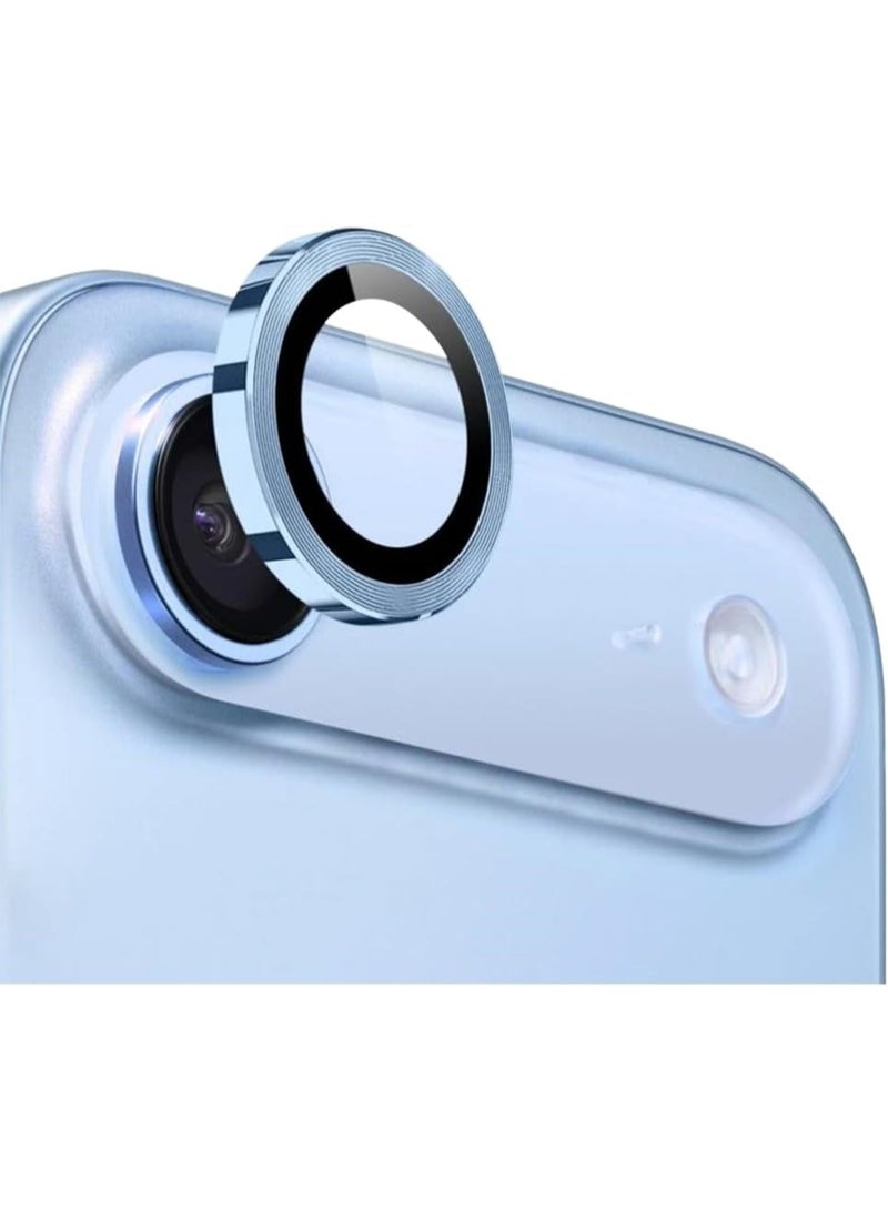 واقيات عدسة الكاميرا الزرقاء لهاتف iPhone 17 Air، واقيات منفصلة عالية الدقة، مقاومة للخدوش، مصنوعة من زجاج مقوى رفيع لحماية شاشة الكاميرا وإكسسواراتها. - Image 1