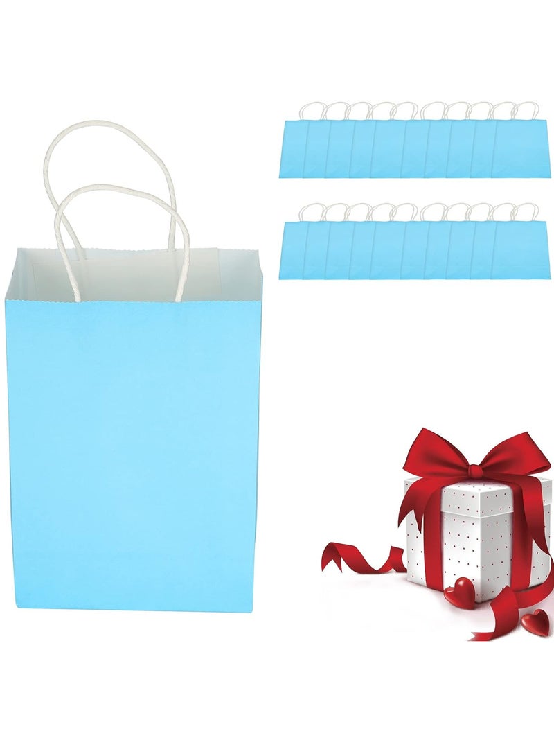 ECVV Gift Bags 24 Pieces Set Eco-Friendly Paper Bags With Handles Bulk Paper Bags Shopping Bags Kraft Bags Retail Bags Party Bags (BLUE, 21 * 15 * 8 Cm) - Image 2