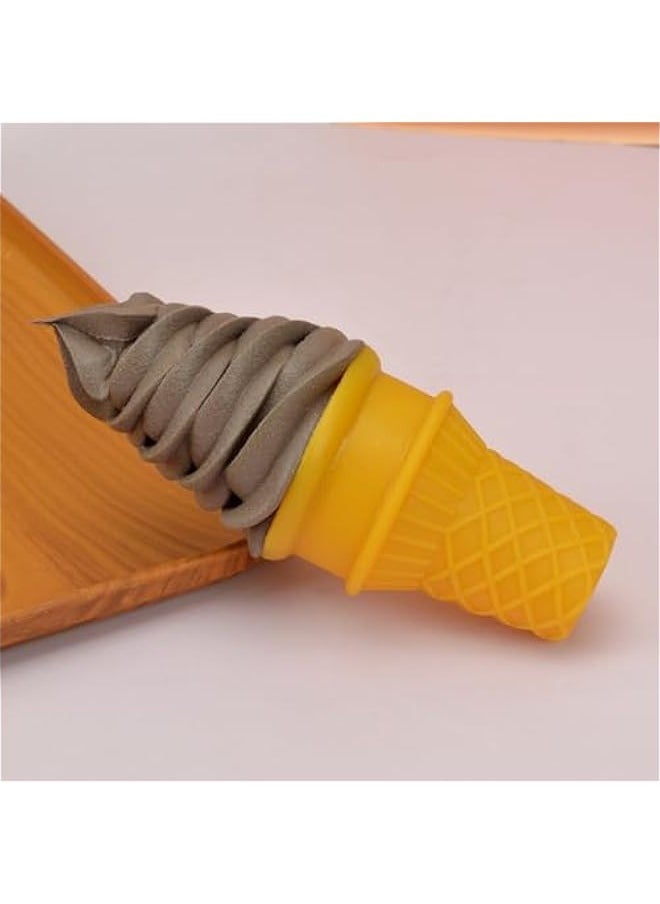 Generic 2 Pcs Simulated Ice Cream Artificial Lifelike Ice Cream Fake Ice Cream Food Model for Home Kitchen Cabinet Desk Shops Party Decor Sample Display Photography Props(Coffee)  - Image 3