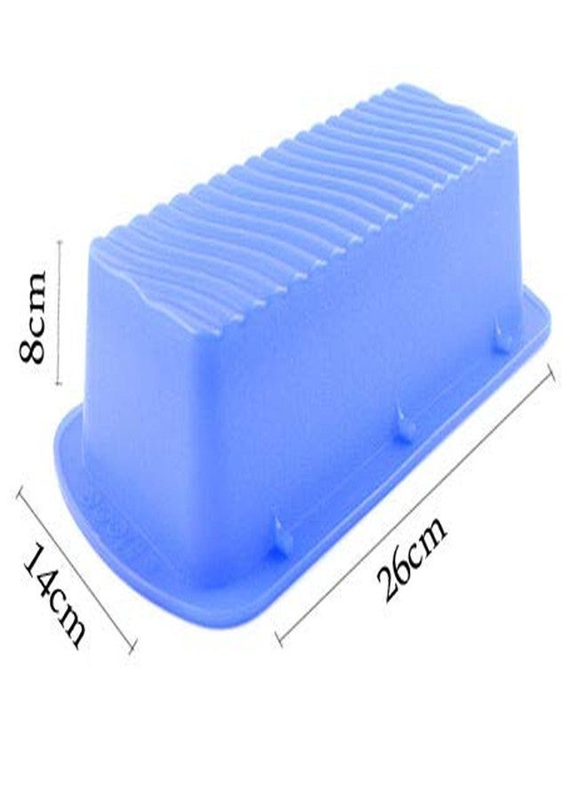 PINDIA 1Pc Silicone Rectangular Non-Stick Bread Loaf Cake Bakeware Mould Baking Pan - Random Color, Red - Image 3