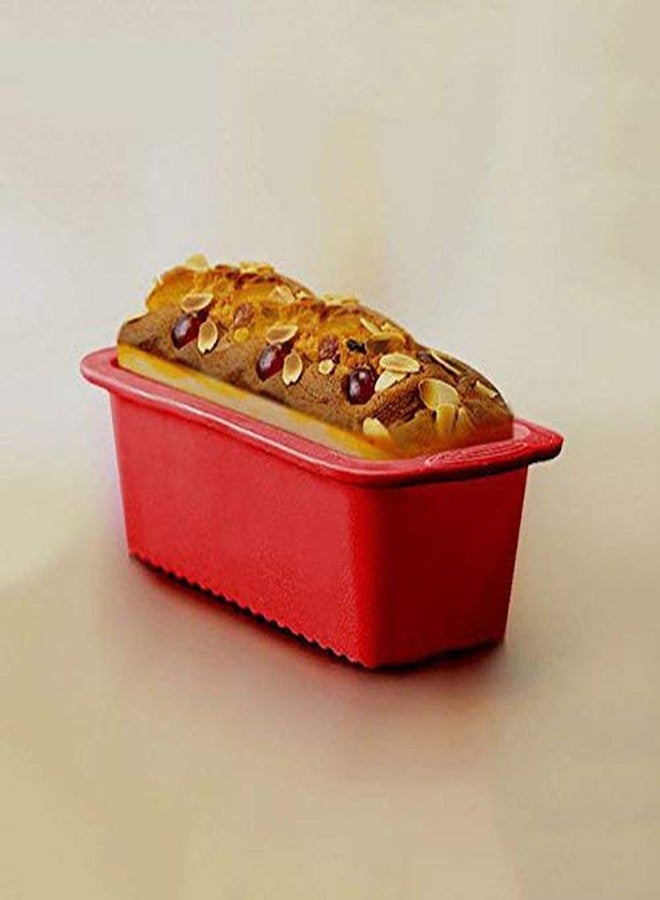 PINDIA 1Pc Silicone Rectangular Non-Stick Bread Loaf Cake Bakeware Mould Baking Pan - Random Color, Red - Image 1