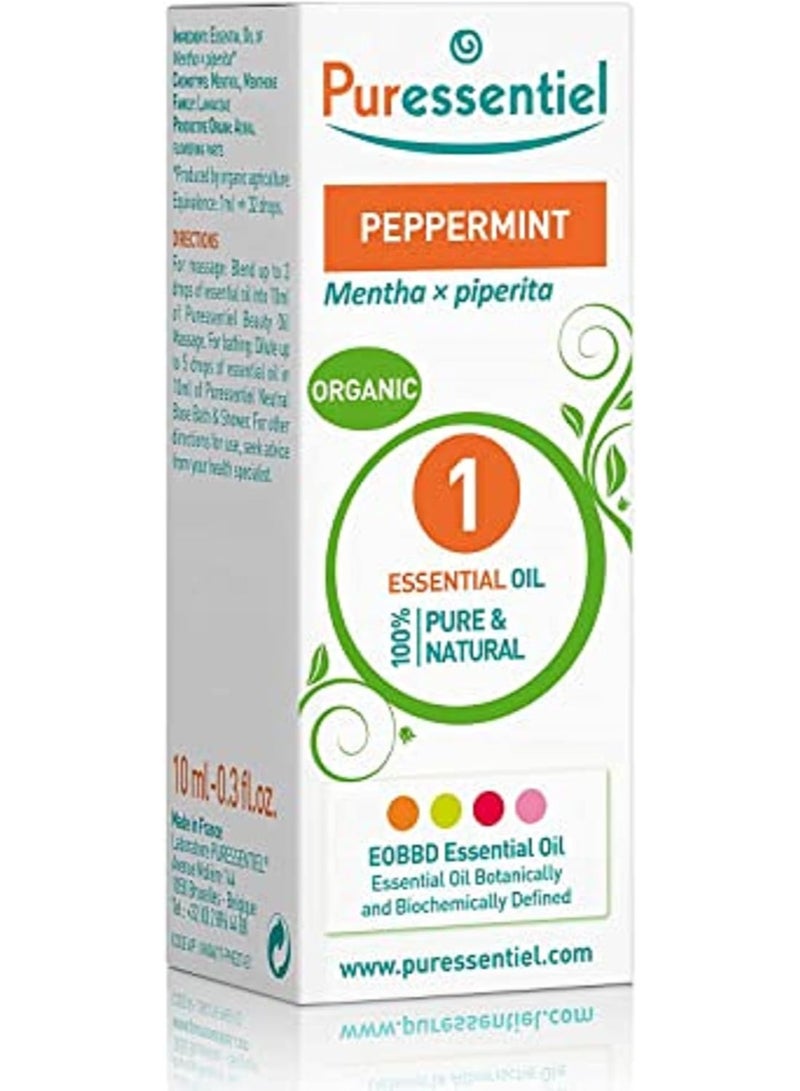 Puressentiel Essential Oils for Diffusion | Infused with Peppermint Blend| Enriched with Essential Oils | For Inhalation, Massage, Bath | Herbal plant scented oil | Undiluted | 10ml  - Image 2