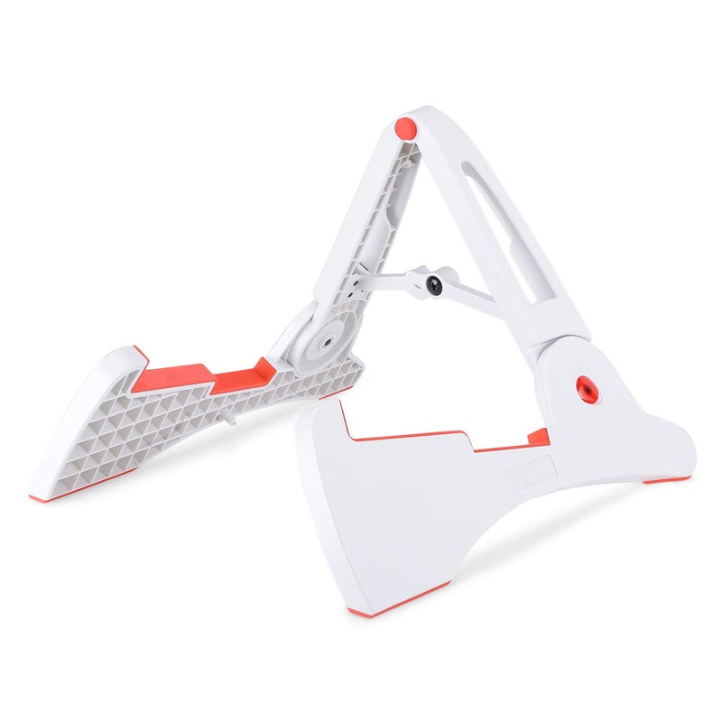 Juarez JRGS300WH Premium Foldable Guitar Stand – Compact, Lightweight (288 g), ABS Build with Silicone Padding – Fits Acoustic, Electric, Bass, Mandolin - Image 1